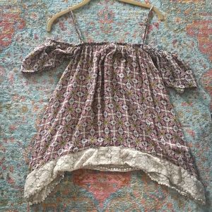 Off shoulder top with straps